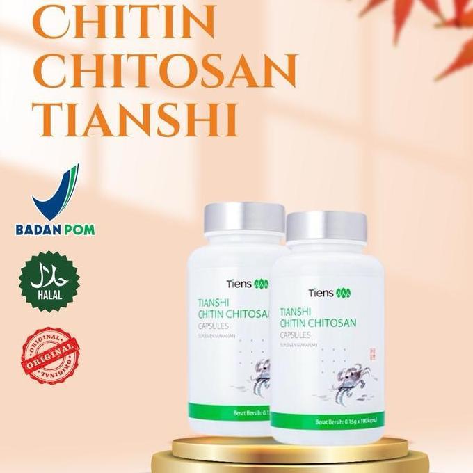 Higher- Chitin Chitosan Tiens Herbal Benjolan Gerd Asam Lambung Anxiety - Serat Chitosan Suplemen Ke