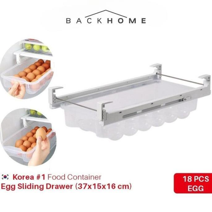 Silicook Egg Sliding Drawer - Tempat Telur 18 Pcs Egg Organizer