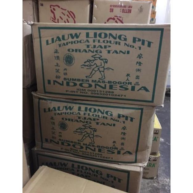 Kriuk- Sagu Tani Dus 1Kg X 10Bks / Sagu Liong Pit / Tapioca Flour / Liauw Liong Pit Kardus / Liong P