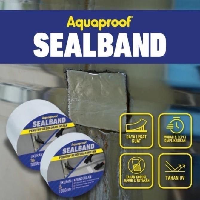gh_sudali - Seal Band Aquaproof 5cm Ukuran 10m - Penutup/Penambal Kebocoran Atap Genteng, Asbes, Sen