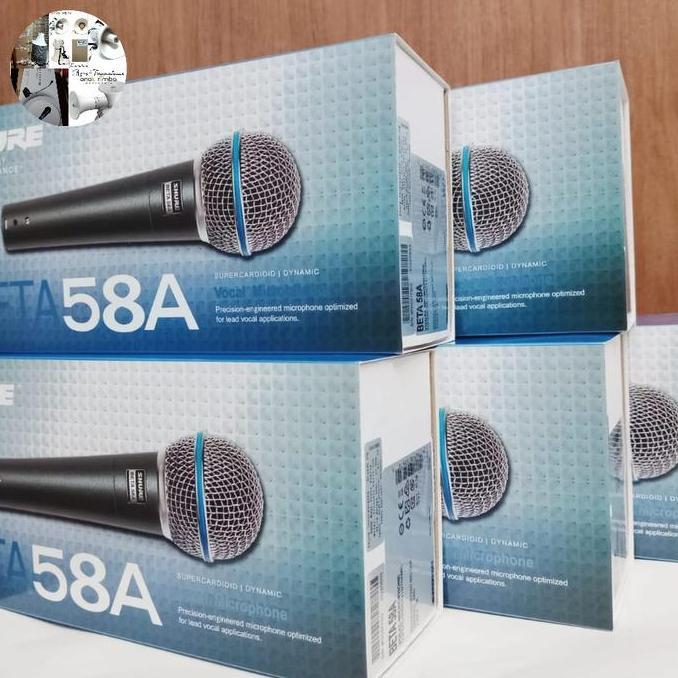 MIC KABEL SHURE BETA 58A DYNAMIC VOCAL MICROPHONE SEMI ORI MIKROFON TRAN27