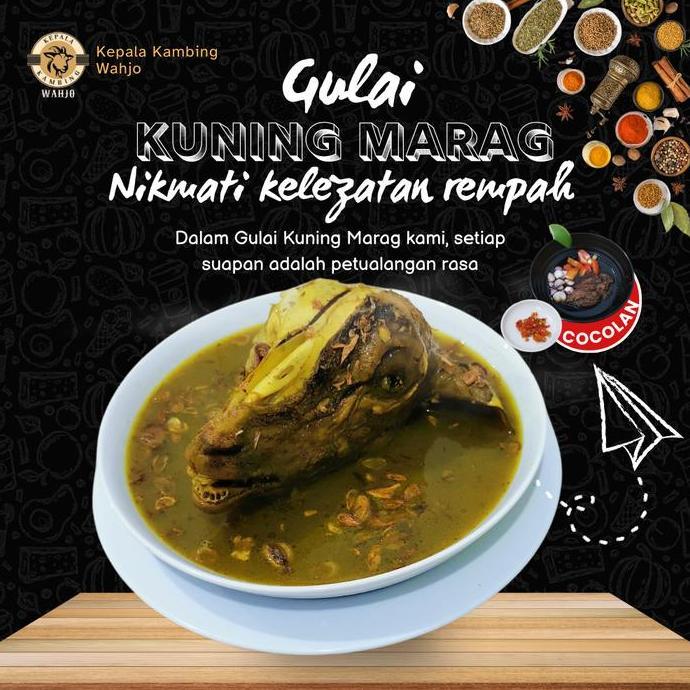 Gulai Kepala Kambing Utuh / Masakan Gule Kepala Kambing Utuh / Gojek NS