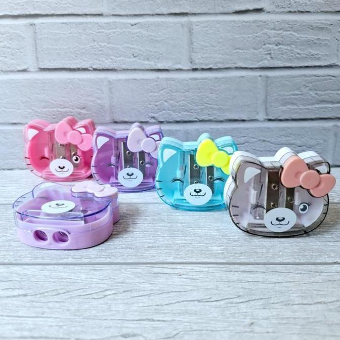 Rautan Hello kitty Besar Serutan Pensil 2 Lubang Motif Hello Kitty