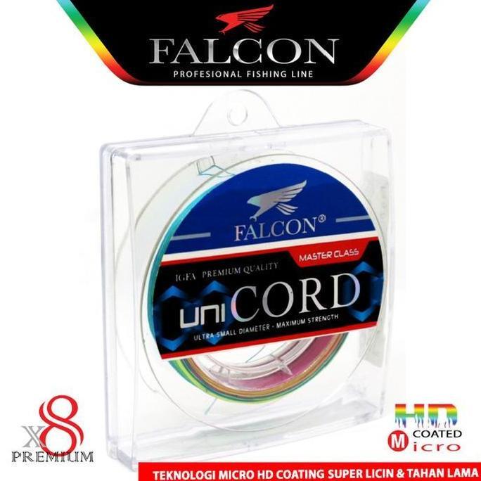 Senar Benang Tali Pacing PE X8 Falcon Uni Cord 400M MICRO PE - PE 0.6 Mancing Mancing Mancing Mancin