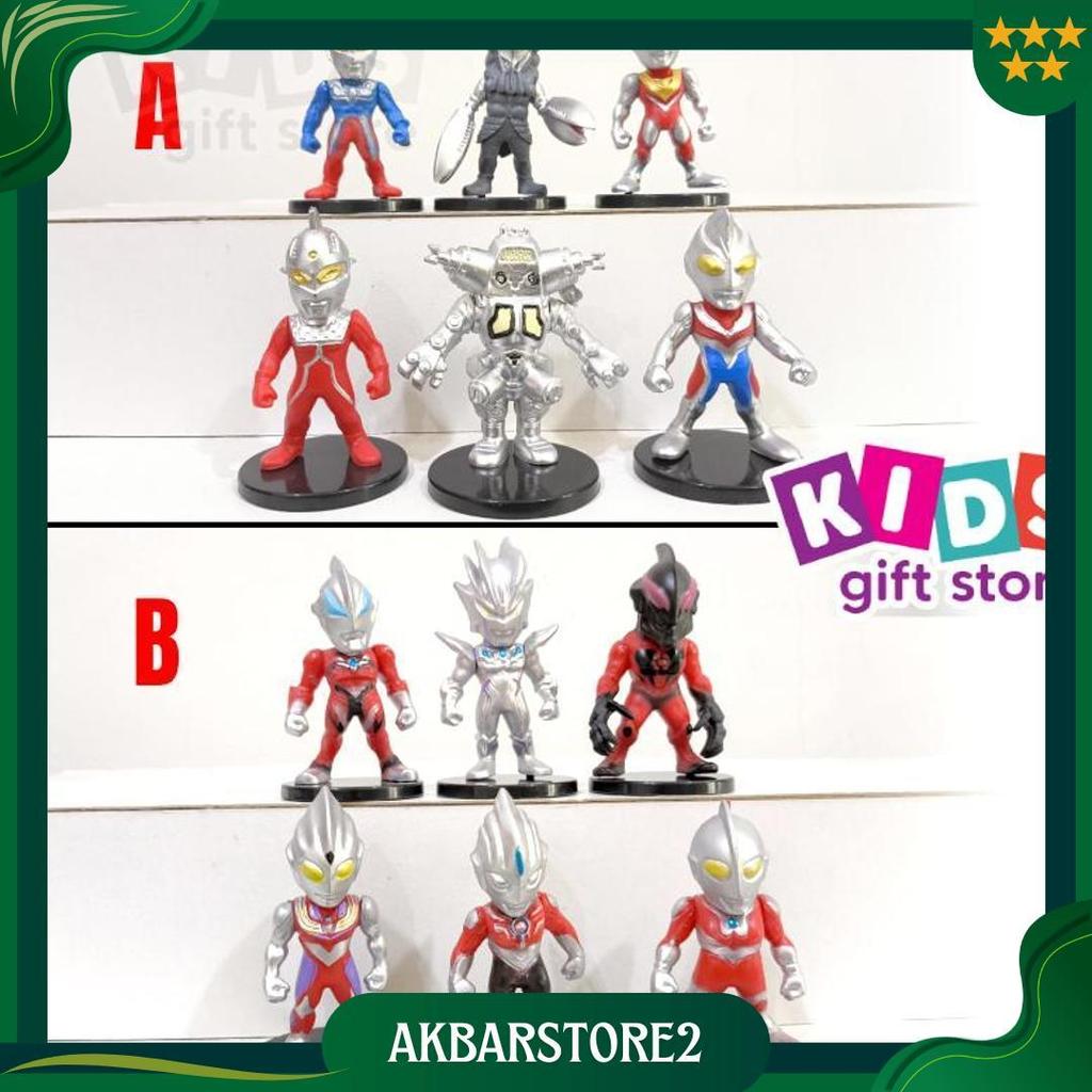 Ultraman Chibi Figure Set 6pcs - Mainan Figur KGS Ori