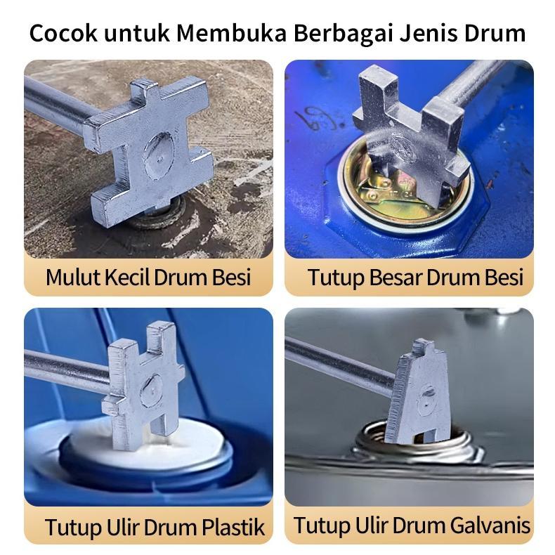 (Ram Lanc) kunci pembuka tutup drum besi plastik /Jual Drum Opener Drum closure key non Sparking Dru