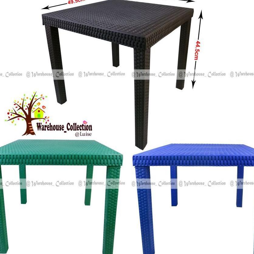 Meja Plastik MOTIF ROTAN / Meja Murah / Meja Rotan Plastik / MR 01 Wapolin