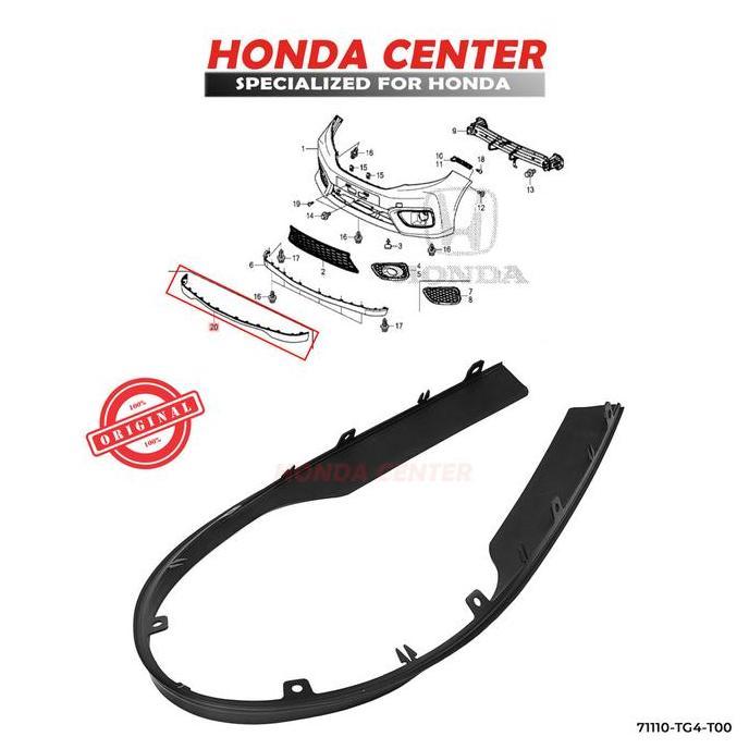 Murah Lips Spoiler Bumper Depan Honda Brio 2019 2020 2021 2022 2023 2024 2025