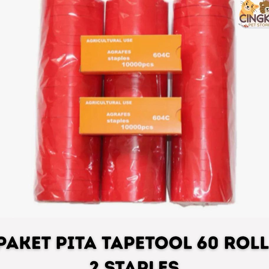 Tapetool Tali Tapetool Tape Refill Paket 60 Roll + 2 Kotak Staples Cingka