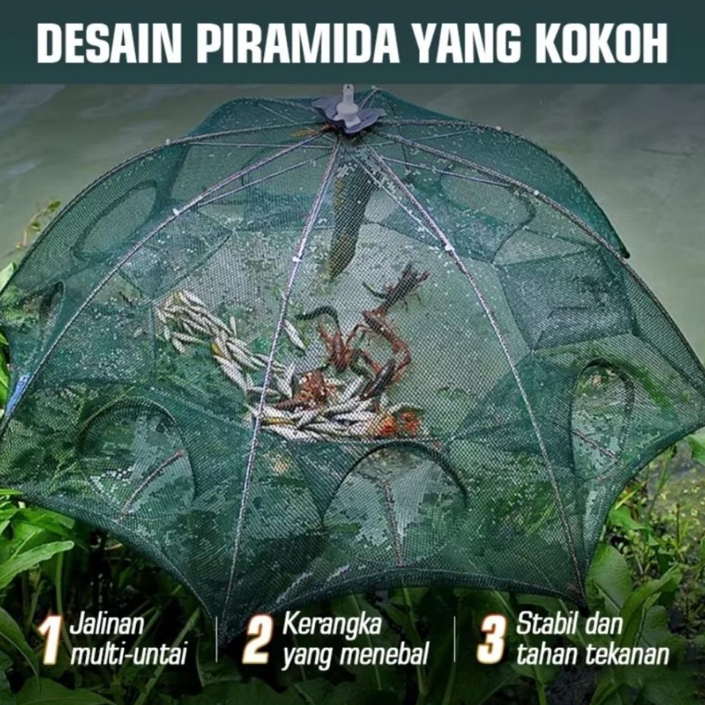 Jaring Payung Bubu 6 Lobang Perangkap Ikan Kecil Dan Udang