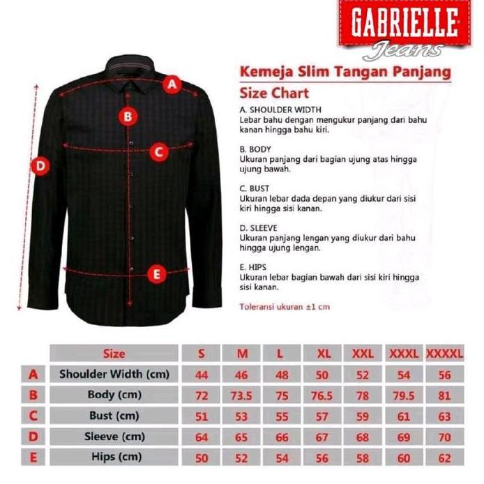 KEMEJA MERK GABRIELLE ORIGINAL SLIMFIT TERBARU