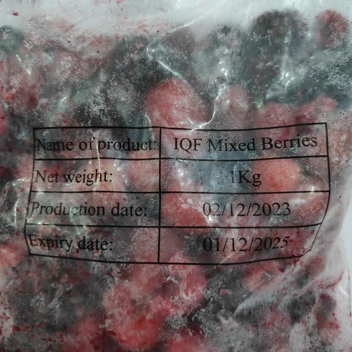 Mixed Berries Frozen IQF 1kg - Mix Berries Berry Juice Premium