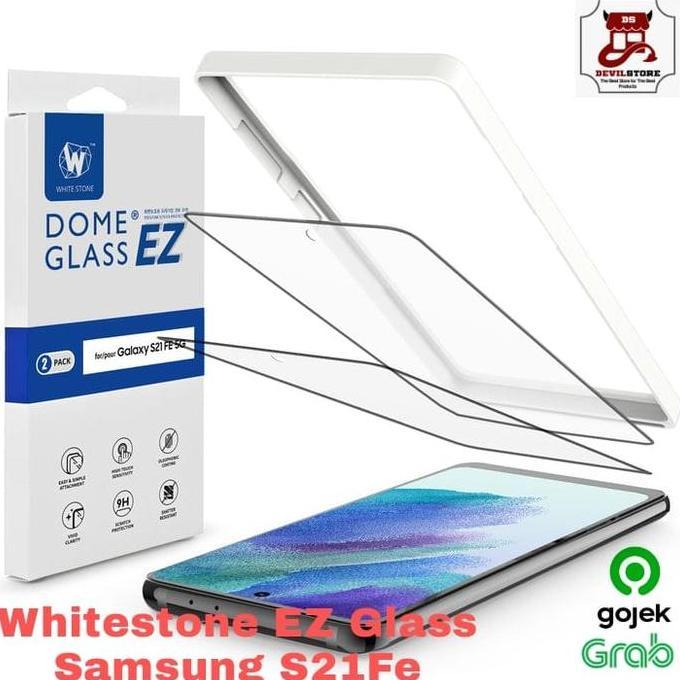 Whitesone EZ Premium Tempered Glass Samsung S21 FE Glass S21FE Ori