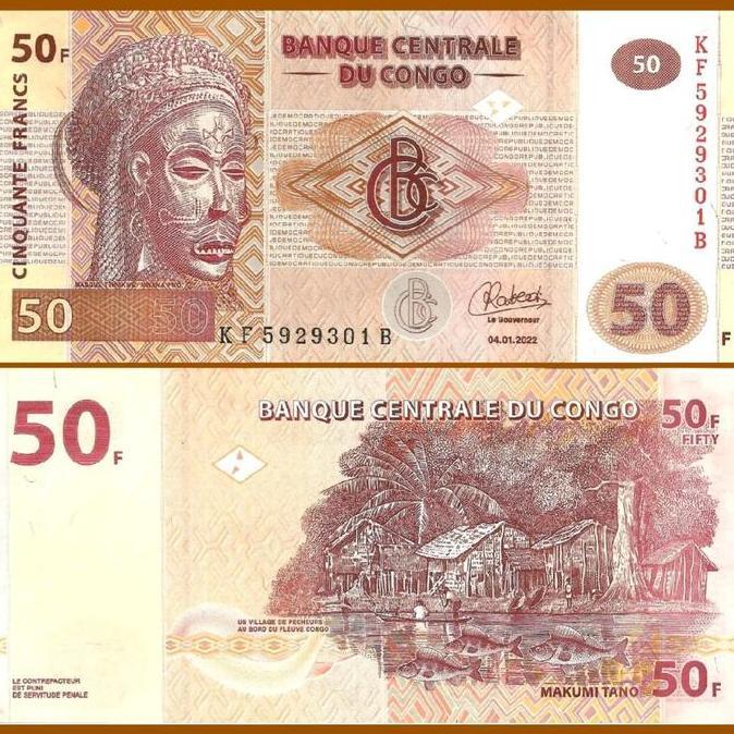 Congo Democratic Republic 50 Francs 2022