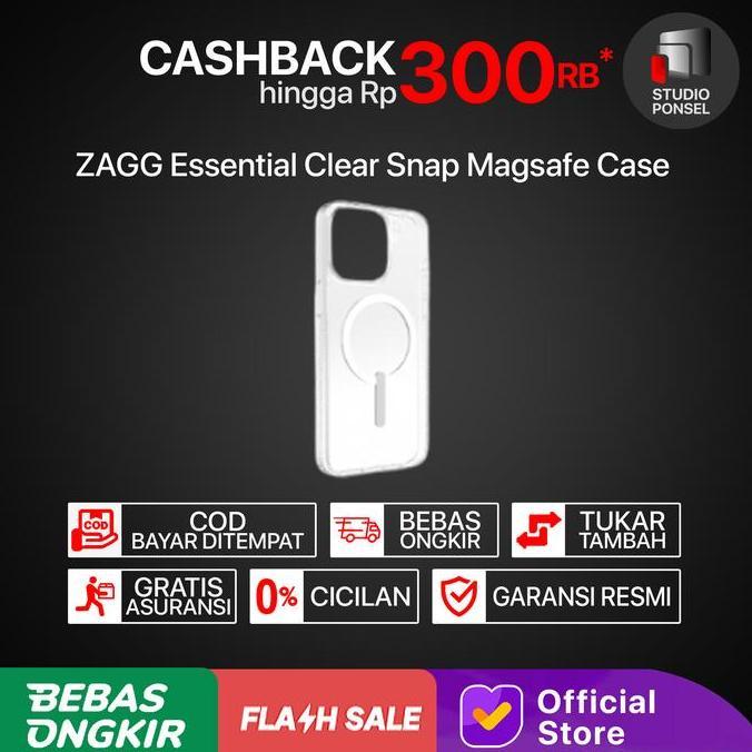 ZAGG Essential Clear Snap Magsafe Case iPhone 15