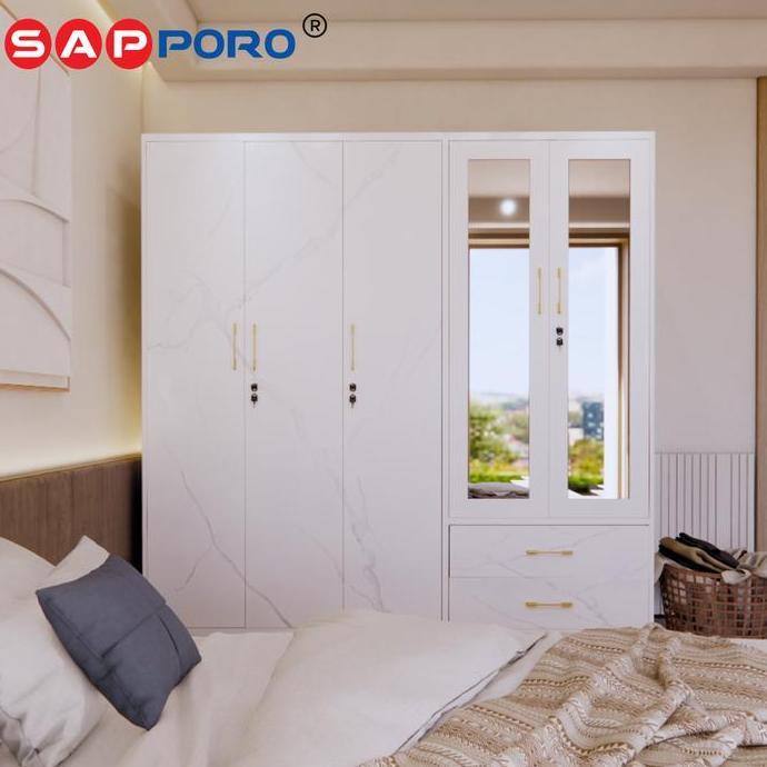 Terlaris Sapporo Cesena - Lemari Pakaian Besi 5 Pintu Brankas Digital