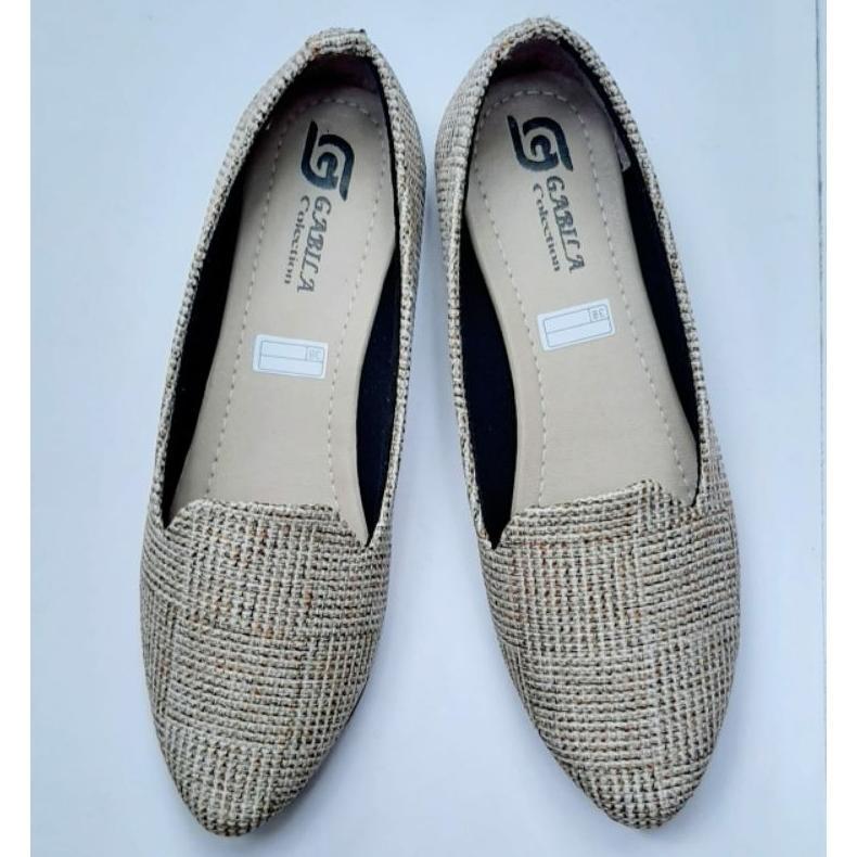 Diskon Sepatu Flat Lidah Motif Karung