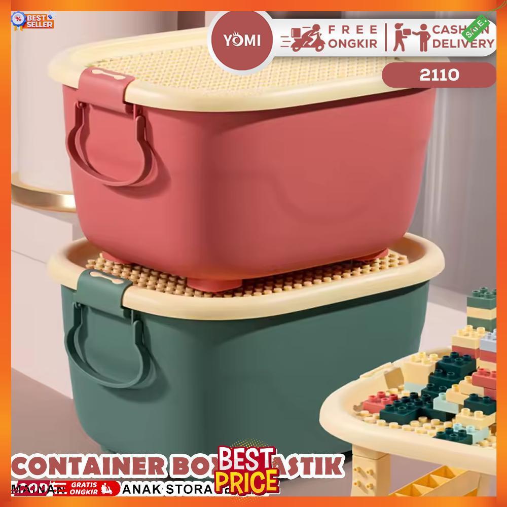 Terlaris Yomi - Mainan Block Anak-2110 / Storage Box / Container Box Plastik / Meja Dan Kursi Anak