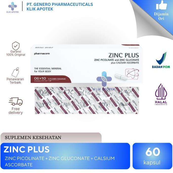 ZINC PLUS 60 | ZINC PICOLINATE-ZINC GLUCONATE-CALCIUM ASCORBATE | SUPLEMEN KESEHATAN