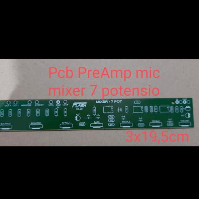 '+'+'+'+] PCB Pre Amplifier Mic Mixer 7 Potensio | PCB Flash Mixer 7 pot