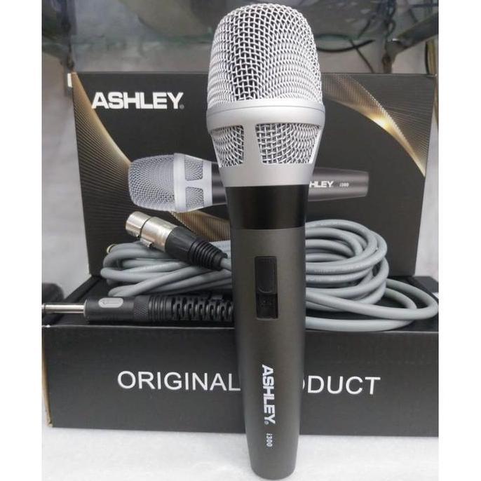 1dozzketer - Ashley Mic Kabel Ashley i300 Full Metal Mikrofon Microphone Original Grey 5 Meter Kuali