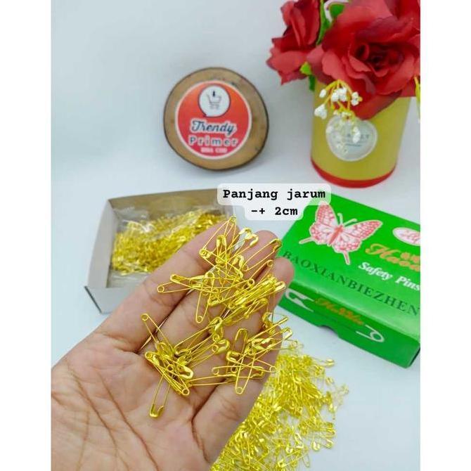 Peniti kecil  emas gold peniti putih silver satu bok