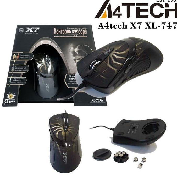 Gaming A4tech X7 Xl-747 Spider OSCAR Mouse ANTI VIBRATE LASER (NEW PRODUK)