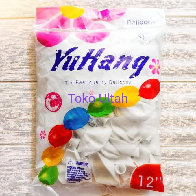 100pcs Balon Latex Doff 12 Inci Warna untuk Hiasan / Dekorasi Pesta dan Ulang Tahun: Putih, Hitam, P