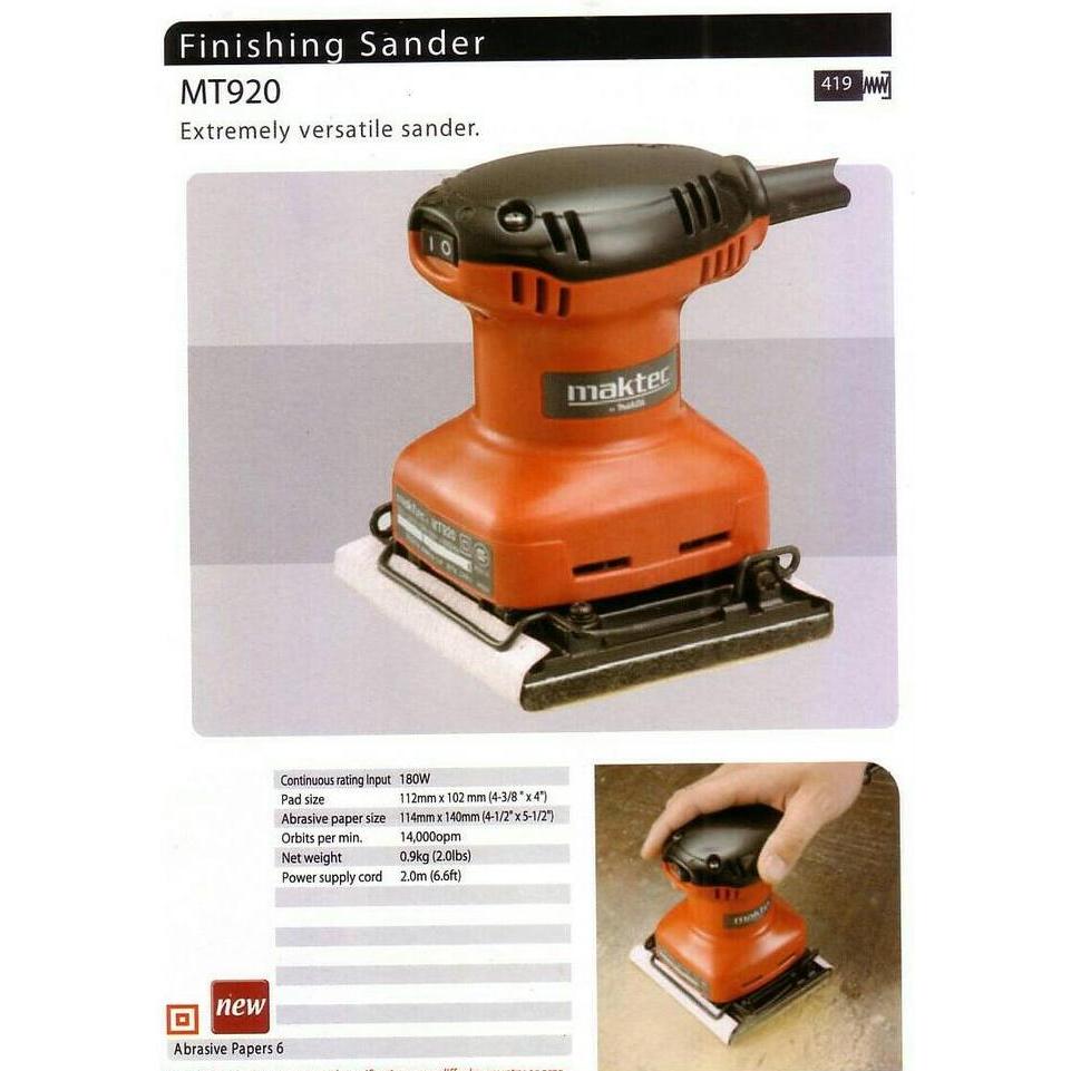 Ready oke] Mesin Amplas MAKTEC MT920 / Palm Sander MT 920 / MT-920