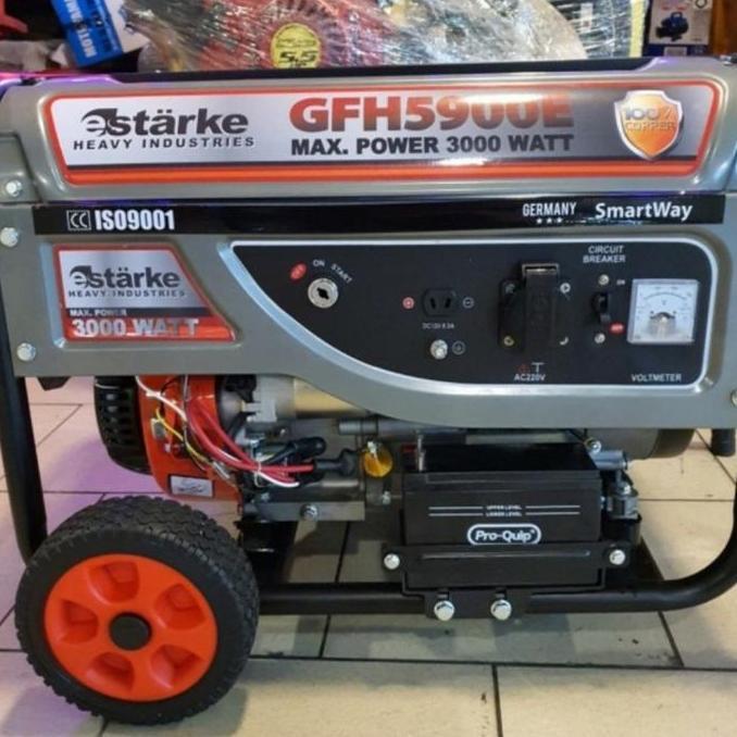 Produk Terbaik] Genset 3000 watt STARKE GFH5900e / Starke GFH 5900 E elektrik stater