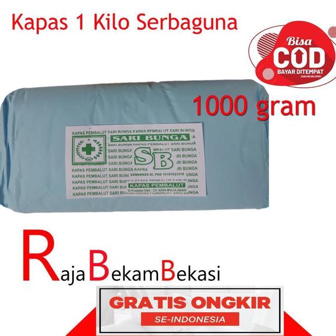 Kapas Sari Bunga 1 Kilo/ Kapas pembalut 1000 gr / Kapas Medis Serbaguna