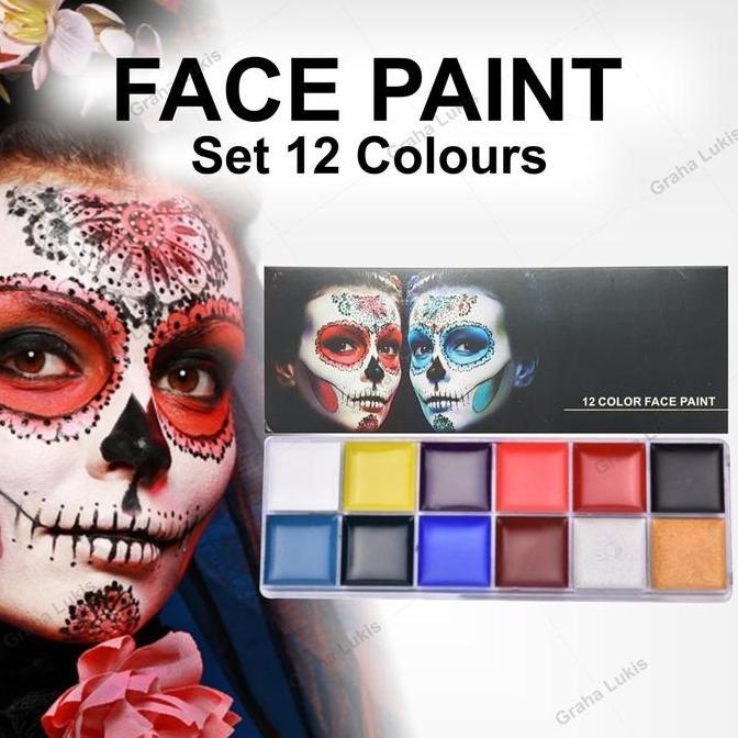 Waiyulimanshop - Face Paint set 12 Face Paint set - body art