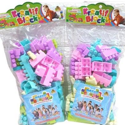 OFFICIAL MAINAN Block Balok Besar 96 PCS Mainan Blok Anak Edukasi Balok Susun Bongkar Pasang Robot M