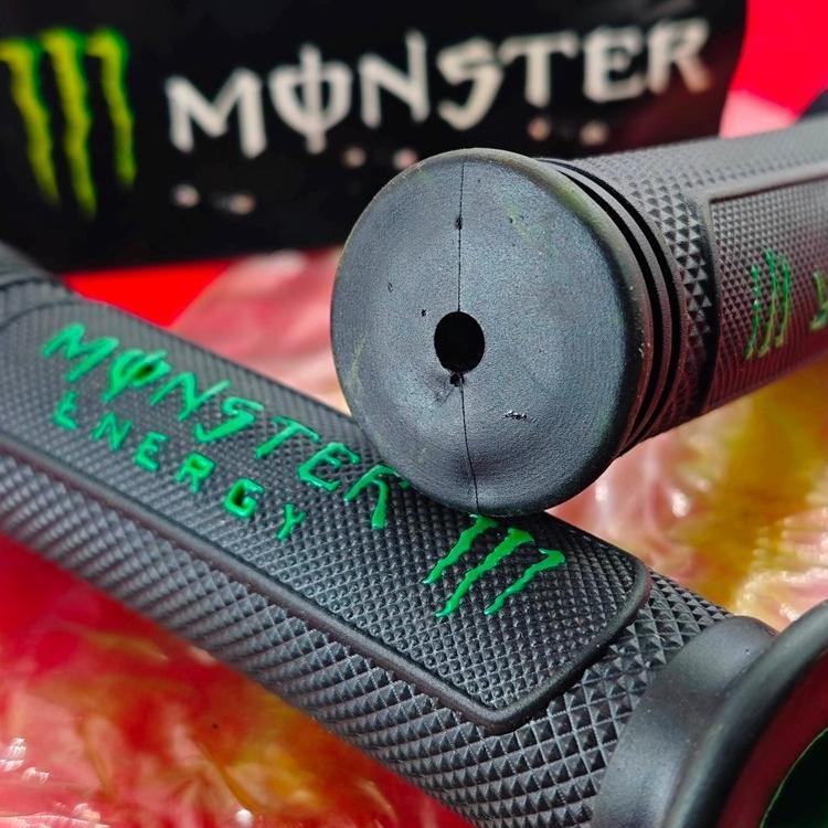 PROMO TERBARU (20F) HANDGRIP MONSTER HITAM set 2 pcs hand grip stang karet setang handspad handfat h