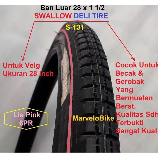 Ready Ban Luar Becak 28 Swallow 6PR