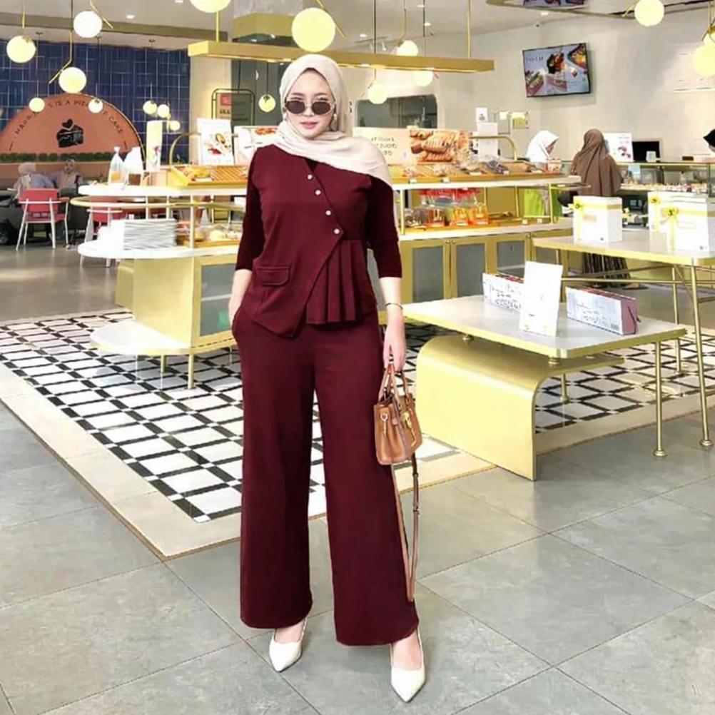 Promo Rachel Set Celana +Rompi - Bestiie Fashion - Setelan Knit Premium - Vest Set Celana - Atasan R