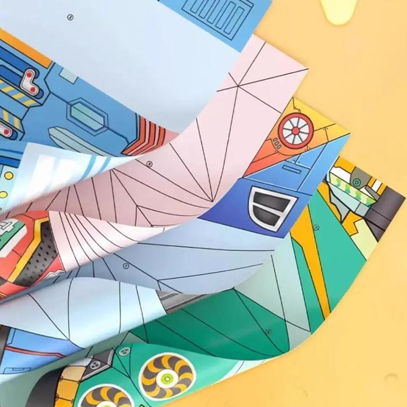 Buku Origami Pesawat Kertas DIY Papercraft Mainan Edukasi Anak Montessori