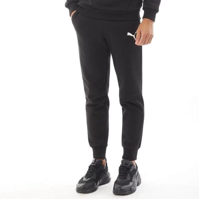 Celana Training Jogger Pria Puma Essential Logo FL CL Black- 68086151