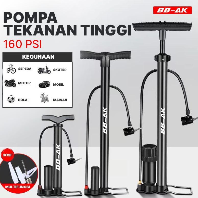 BBAK Pompa Ban Motor 160PSI Pompa Sepeda Motor Portable Kompa Angin Ban Motor EXTRA Pompa Pentil