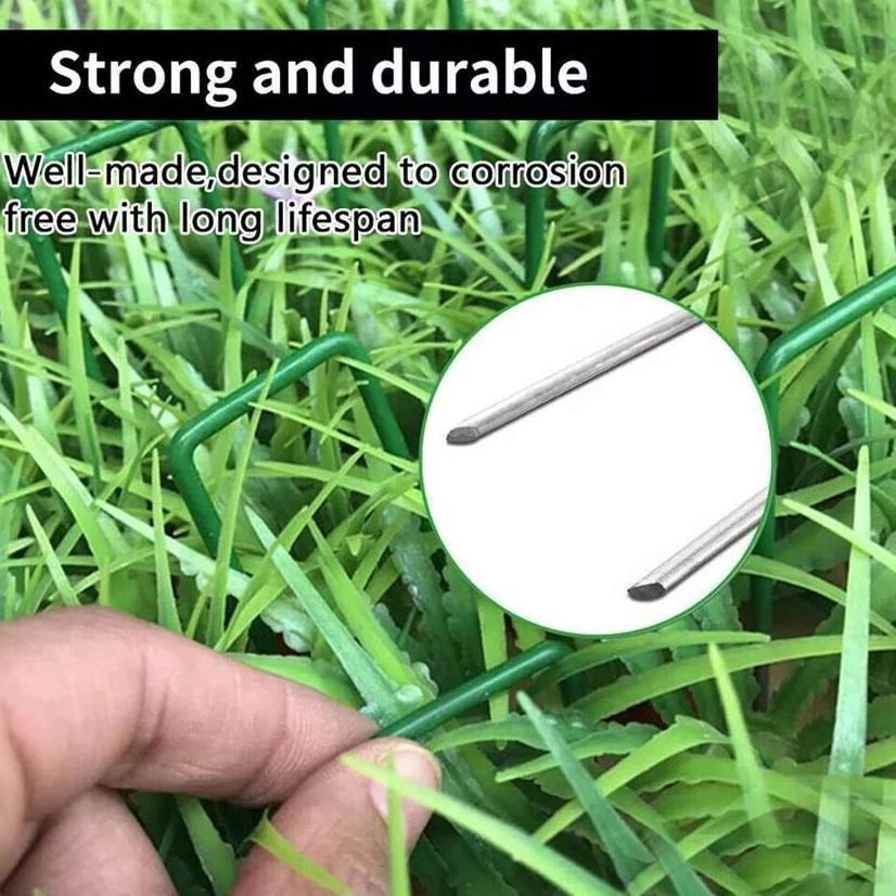 50Pcs Staples Weedmat Galvanis Perekat Weedmat Mulsa Kebun - Paku Weedmat Plastik Mulsa - Pasak Penj