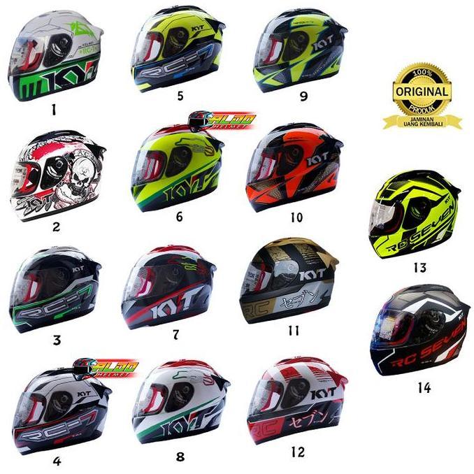Promo Kyt Rc 7 Motif Original Helm Full Face Cewek Cowok Terbaru / Jual Ink