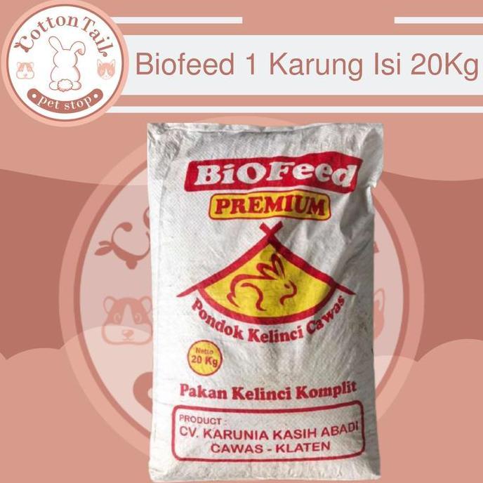 kafegonzel - makanan kelinci premium biofeed 20kg 1 karung pelet kelinci 20 kg
