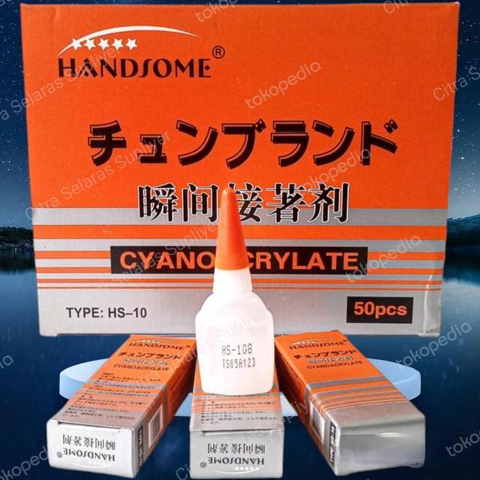 dewasty - HANDSOME Lem Power Glue Lem Korea Serba Guna Botol Warna Kuning & Merah Kering Cepat untuk