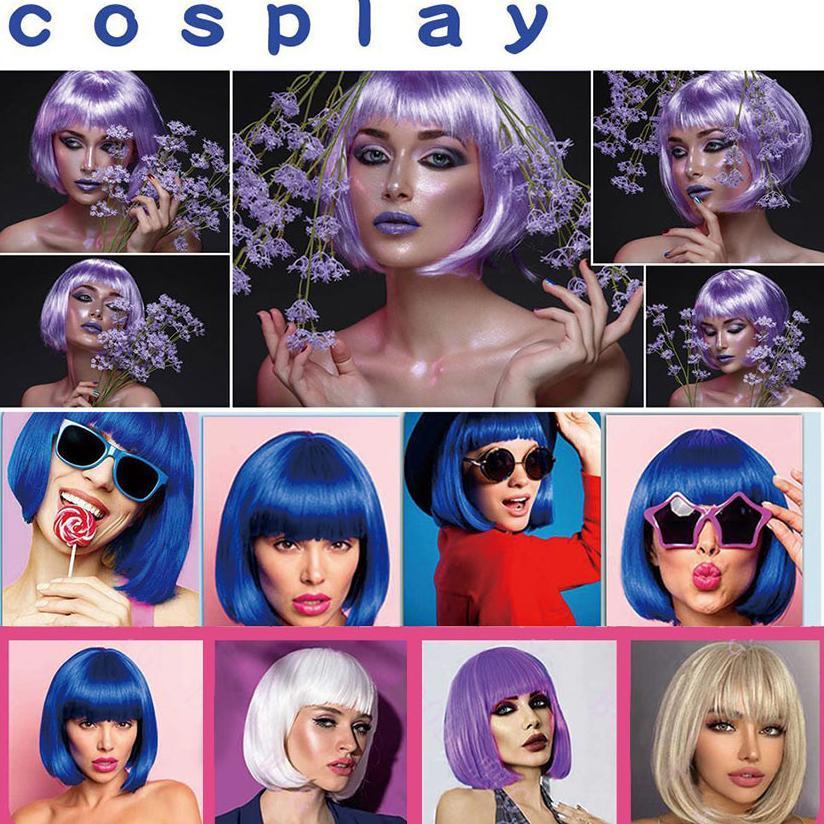 Wig Bob / Wig Rambut Pendek Bob / Wig Rambut Palsu Lurus / Rambut Palsu