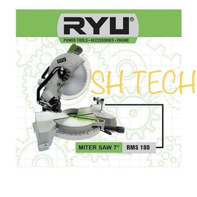 MITER SAW RYU RMS 180 RMS180 MITRE SAW 7 INCH MESIN POTONG ALUMUNIUM