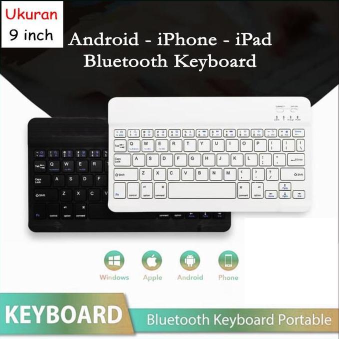Heha- Wireless Slim Keyboard 9 Inch Bluetooth Ipad Tab Android Windows Mac