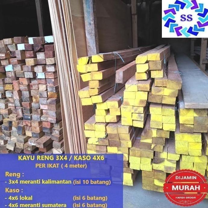 Big- Kayu Reng 3X4 Kaso 4X6 Per Ikat / Ikatan