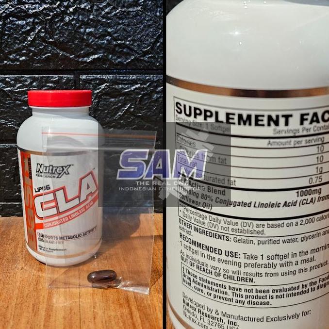 Suplemen Fitness Eceran Repack Nutrex Lipo 6 Cla 1 Kapsul Softgel Fat Burner