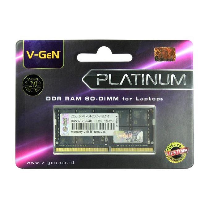 RAM Sodimm DDR4 V-GeN Platinum Rescue 4GB 8GB 16GB 32GB 2133Mhz 2400Mhz 2666Mhz 3200Mhz PC17000 PC19