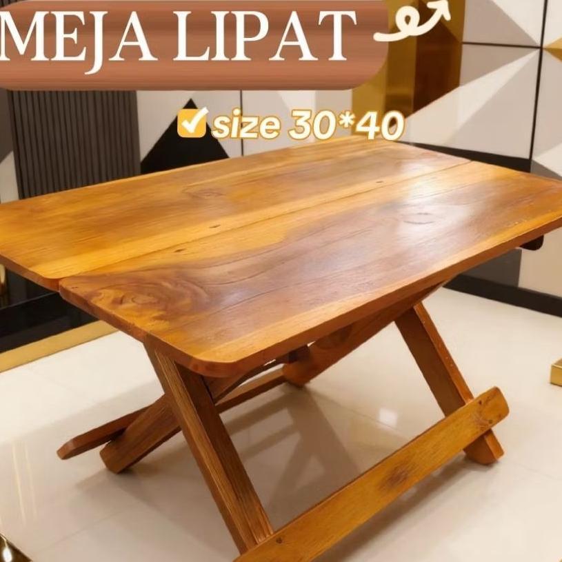 GARANSI Meja Lipat Al Qur'an Rehal Kayu Jati Meja Lipat Kayu Portable
